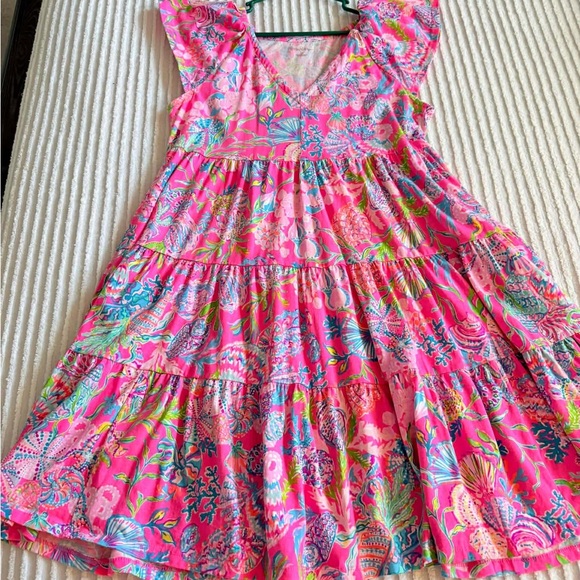 Lilly Pulitzer Kawai Swing Dress in Pink Isle Shell Me Something Good - Picture 2 of 3